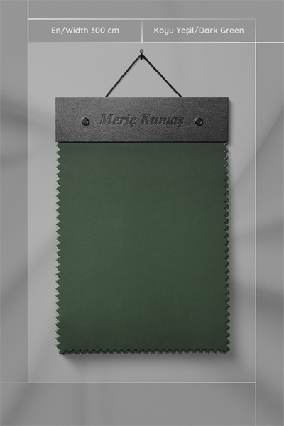 Kadife Dokulu Serisi Koyu Yeşil Kumaş