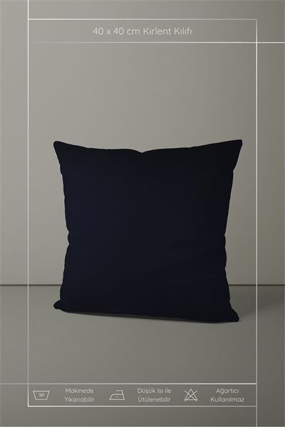 Kadife Dokulu Serisi Lacivert Kırlent Kılıfı