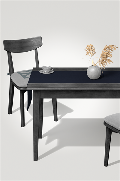 Kadife Dokulu Serisi Lacivert Runner