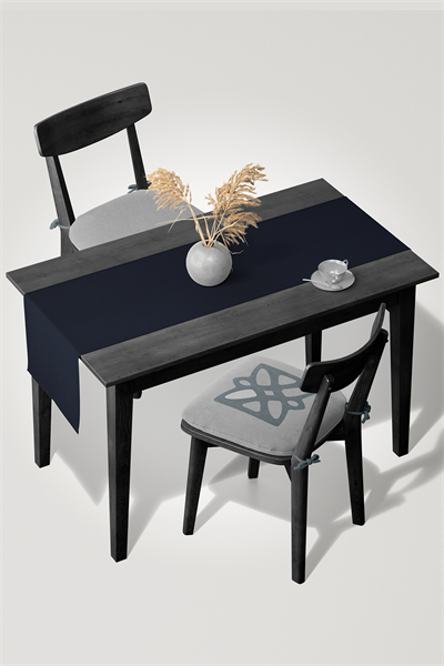 Kadife Dokulu Serisi Lacivert Runner