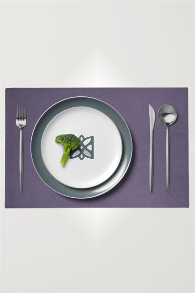 Kadife Dokulu Serisi Lila 6'lı Amerikan Servis