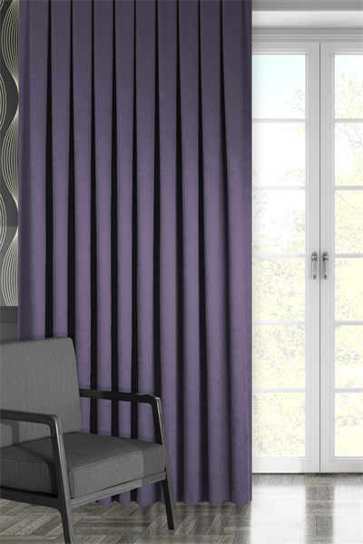 Kadife Dokulu Serisi Lila Fon Perde