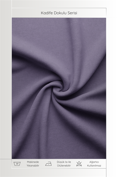 Kadife Dokulu Serisi Lila Fon Perde