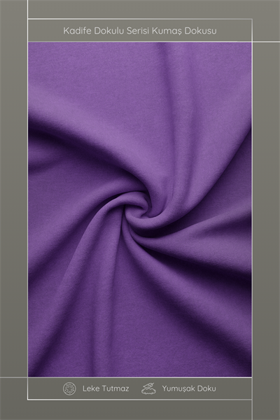 Kadife Dokulu Serisi Mor Kırlent Kılıfı