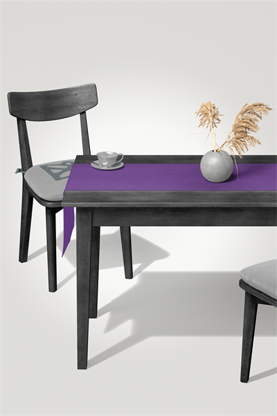 Kadife Dokulu Serisi Mor Runner