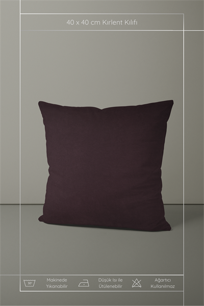 Kadife Dokulu Serisi Mürdüm Kırlent Kılıfı