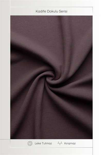 Kadife Dokulu Serisi Mürdüm Runner