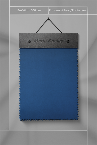 Kadife Dokulu Serisi Parlament Mavi Kumaş