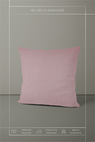 Kadife Dokulu Serisi Pudra Kırlent Kılıfı