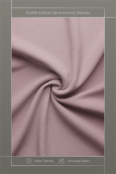 Kadife Dokulu Serisi Pudra Kırlent Kılıfı