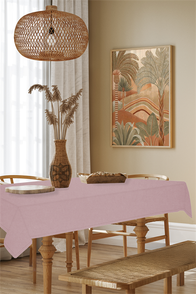 Kadife Dokulu Serisi Pudra Masa Örtüsü