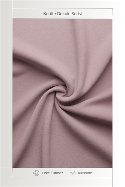 Kadife Dokulu Serisi Pudra Masa Örtüsü