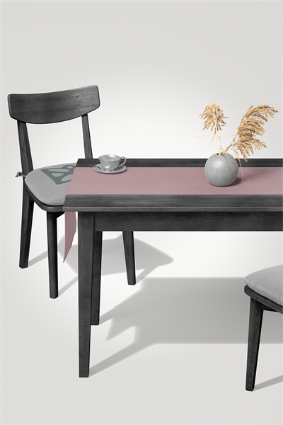 Kadife Dokulu Serisi Pudra Runner