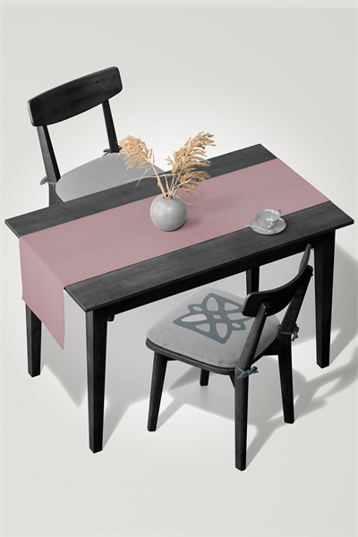 Kadife Dokulu Serisi Pudra Runner