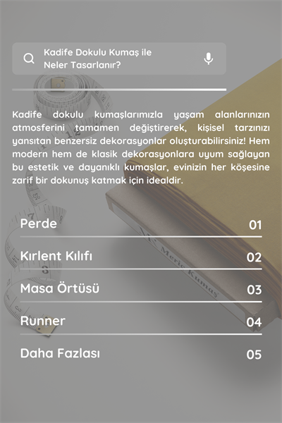 Kadife Dokulu Serisi Sarı Kumaş