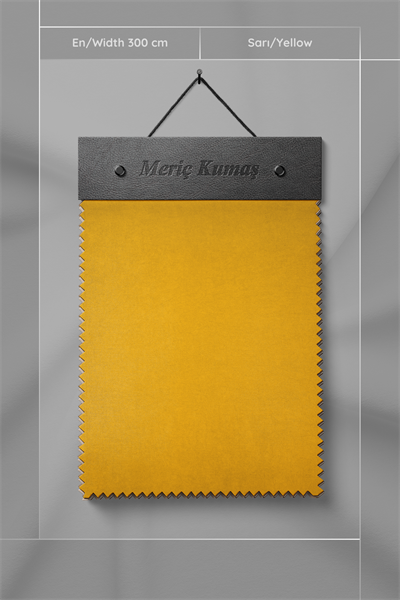 Kadife Dokulu Serisi Sarı Kumaş