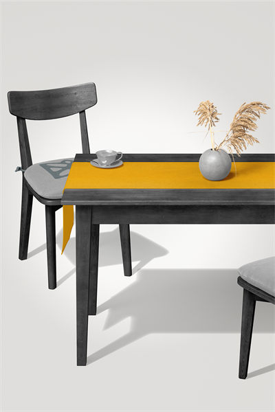 Kadife Dokulu Serisi Sarı Runner