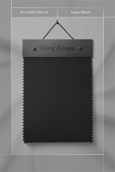 Kadife Dokulu Serisi Siyah Kumaş