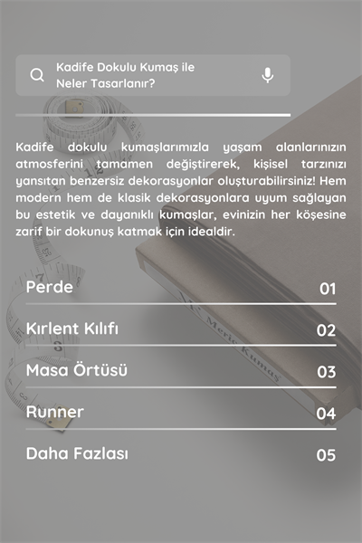 Kadife Dokulu Serisi Sütlü Kahve Kumaş