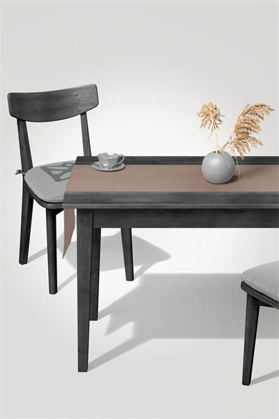 Kadife Dokulu Serisi Sütlü Kahve Runner