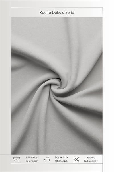 Kadife Dokulu Serisi Taş Fon Perde