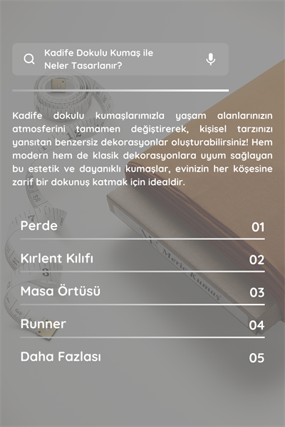 Kadife Dokulu Serisi Turuncu Kumaş