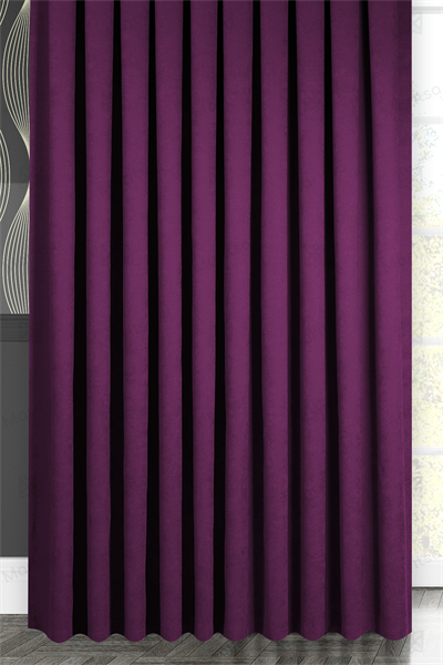 Kadife Dokulu Serisi Vişne Fon Perde