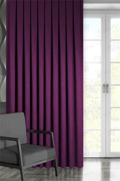 Kadife Dokulu Serisi Vişne Fon Perde