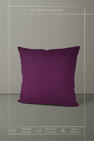Kadife Dokulu Serisi Vişne Kırlent Kılıfı