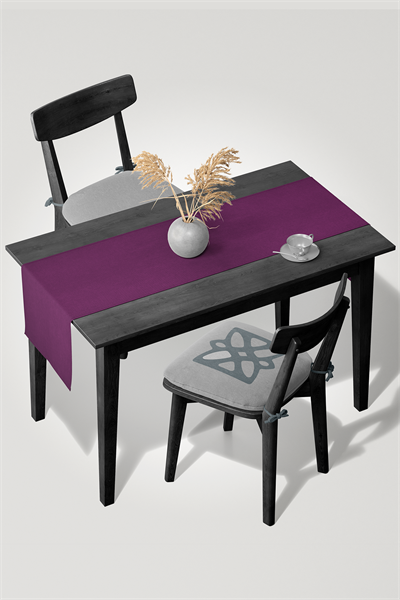 Kadife Dokulu Serisi Vişne Runner