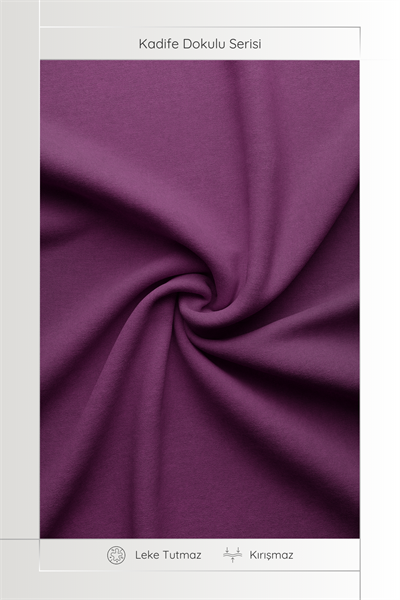 Kadife Dokulu Serisi Vişne Runner