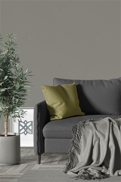 Kadife Dokulu Serisi Yağ Yeşili Kırlent Kılıfı