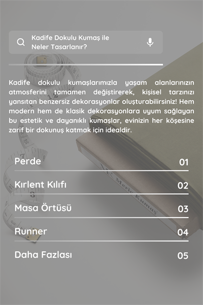 Kadife Dokulu Serisi Yağ Yeşili Kumaş