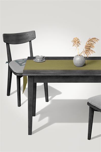 Kadife Dokulu Serisi Yağ Yeşili Runner