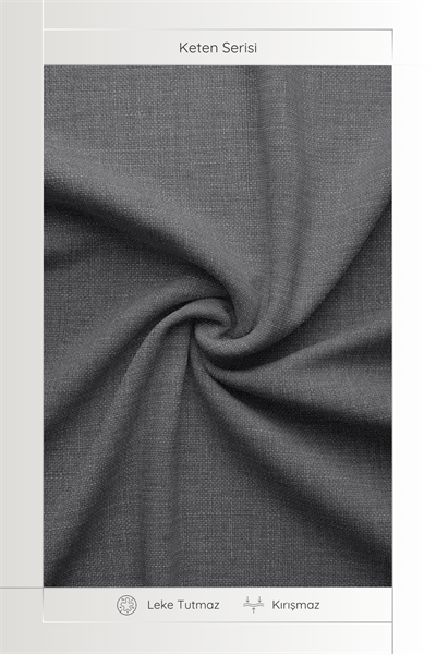 Keten Serisi Açık Gri Fon Perde