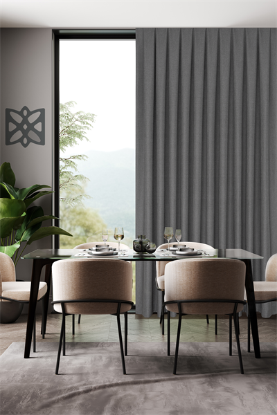 Keten Serisi Açık Gri Fon Perde