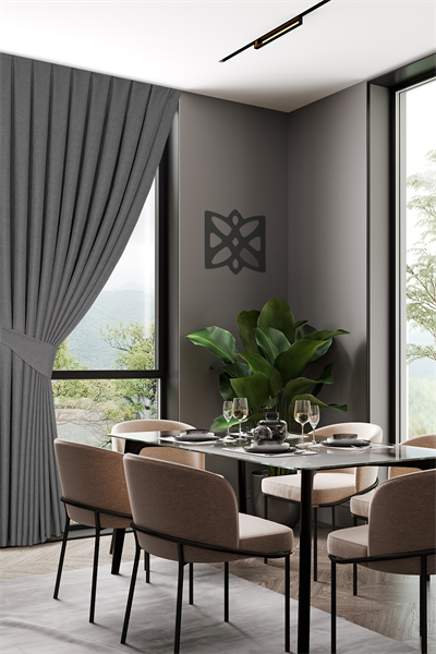 Keten Serisi Açık Gri Fon Perde