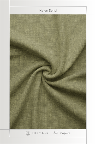 Keten Serisi Açık Yeşil Masa Örtüsü