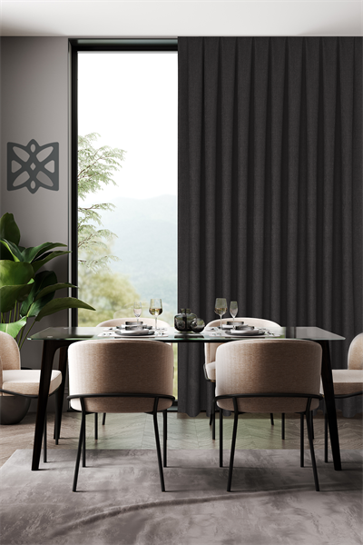 Keten Serisi Antrasit Fon Perde