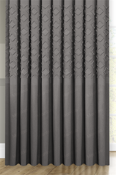 Keten Serisi Aztek Desen Antrasit Pano Fon Perde