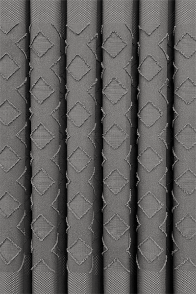 Keten Serisi Aztek Desen Gri Pano Fon Perde