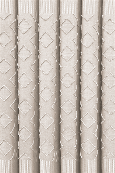 Keten Serisi Aztek Desen Krem Pano Fon Perde