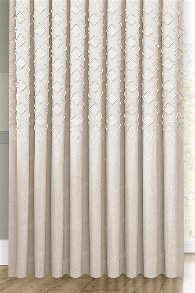 Keten Serisi Aztek Desen Krem Pano Fon Perde