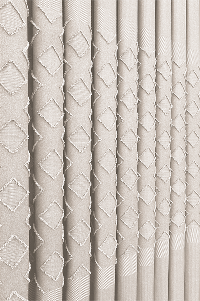 Keten Serisi Aztek Desen Krem Pano Fon Perde