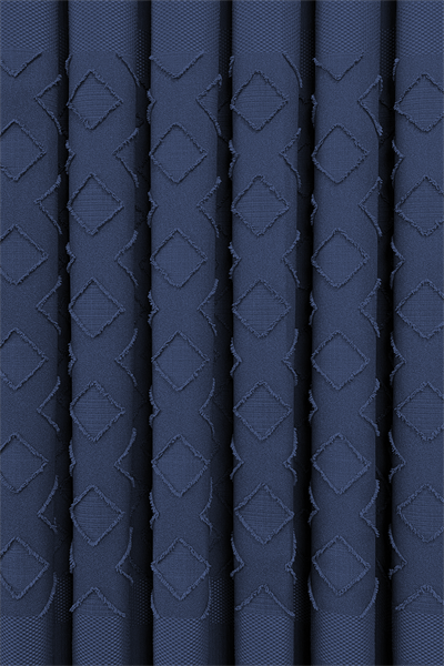 Keten Serisi Aztek Desen Lacivert Pano Fon Perde