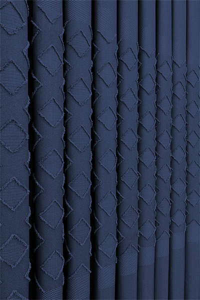 Keten Serisi Aztek Desen Lacivert Pano Fon Perde