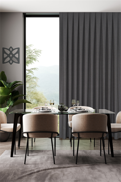 Keten Serisi Gri Fon Perde