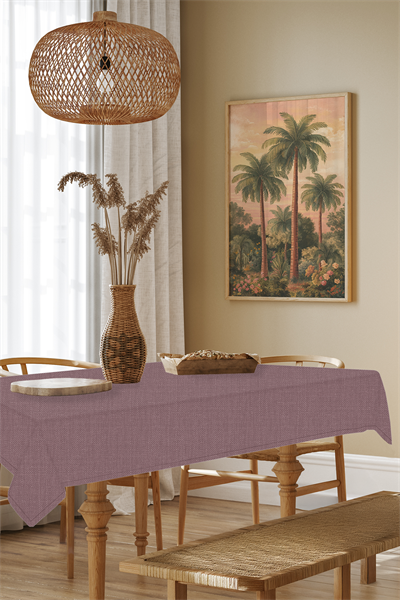 Keten Serisi Gül Kurusu Masa Örtüsü