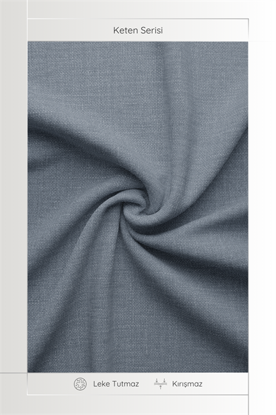 Keten Serisi İndigo Masa Örtüsü