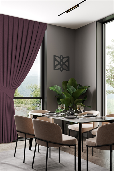 Keten Serisi Mor Fon Perde